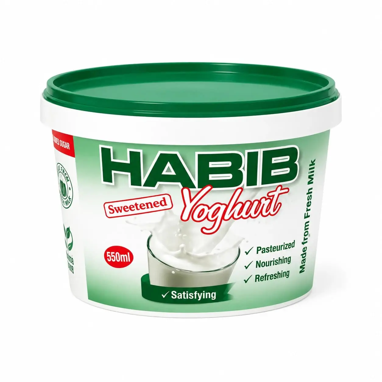 Plain Yoghurt (Sweetened) - Big cup (550ml)