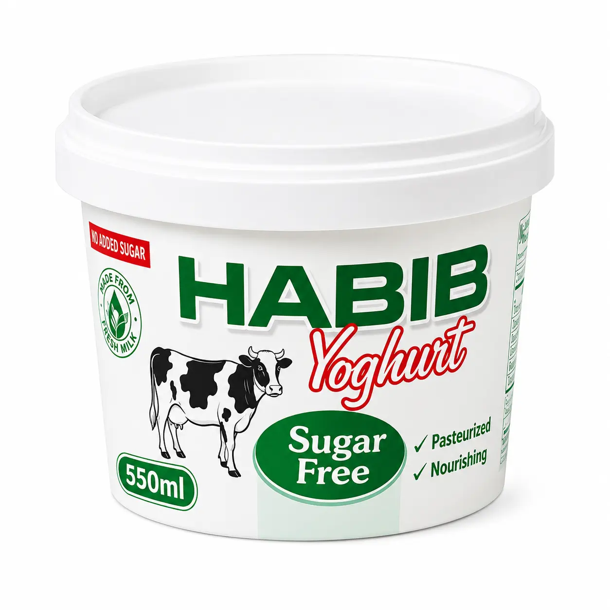 Plain Yoghurt (Unsweetened) - Big cup (550ml)